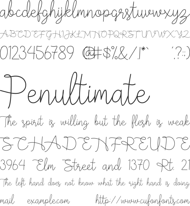 hello lover font preview