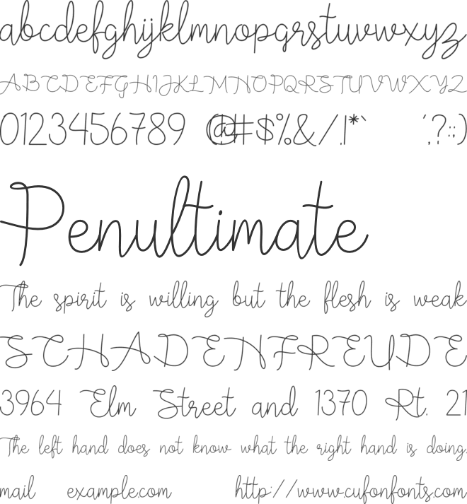 hello lover font preview