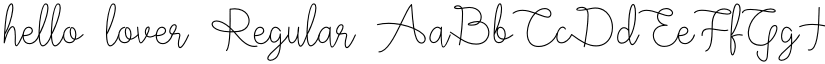 hello lover Regular font