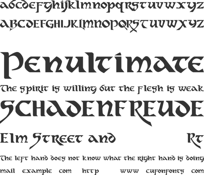 Dahaut font preview