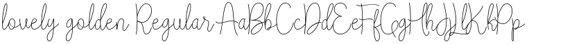 lovely golden Regular font
