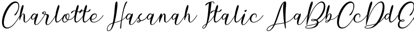 Charlotte Hasanah Italic font