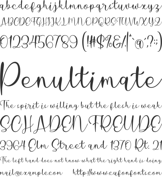 Charlotte Hasanah font preview