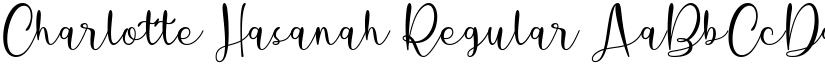 Charlotte Hasanah Regular font