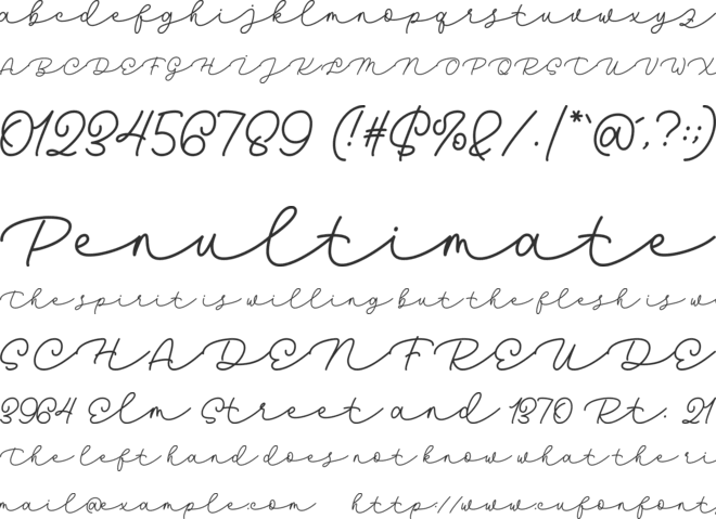 Dolica Kathy font preview