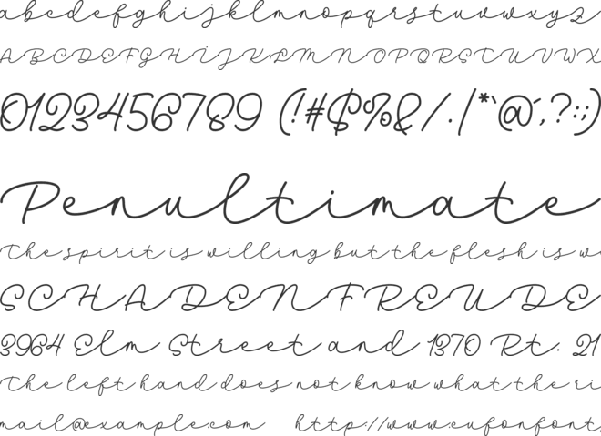 Dolica Kathy font preview