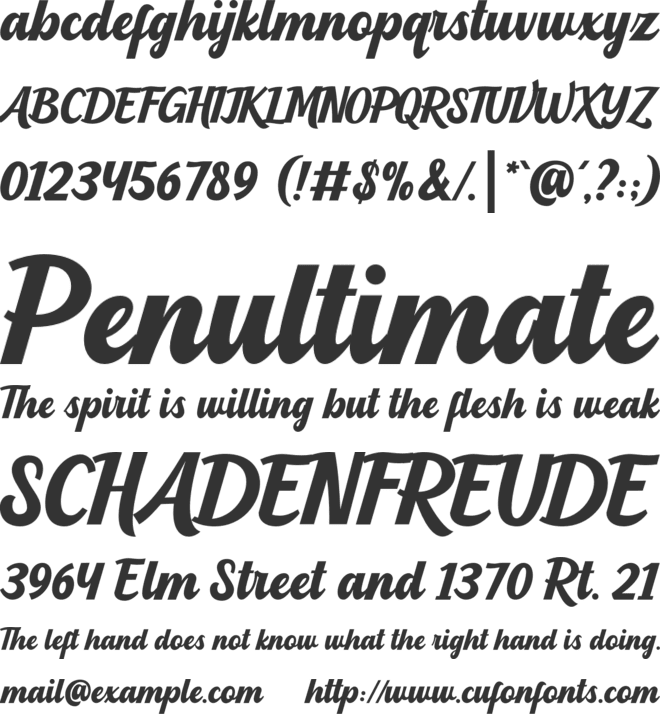 Blanderman font preview