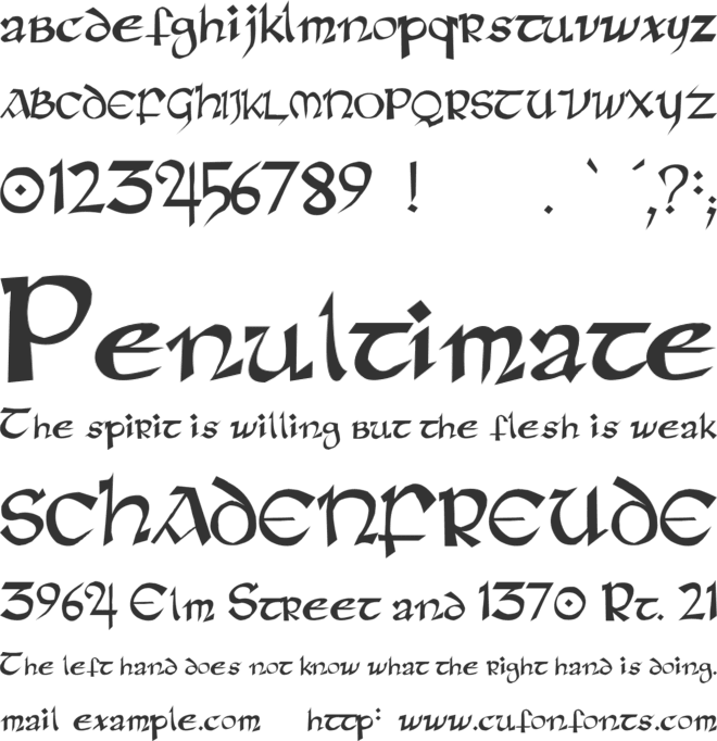 Rane Insular font preview