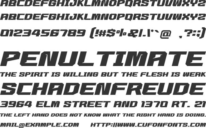 PROGRESSIVE SOUL font preview