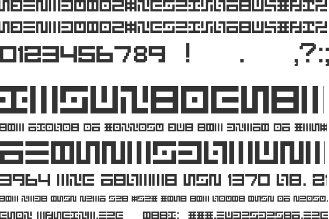 PixelChozo font preview