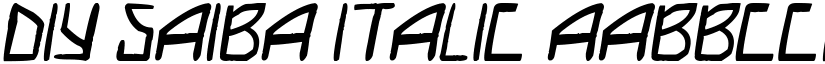 DIY Saiba Italic font