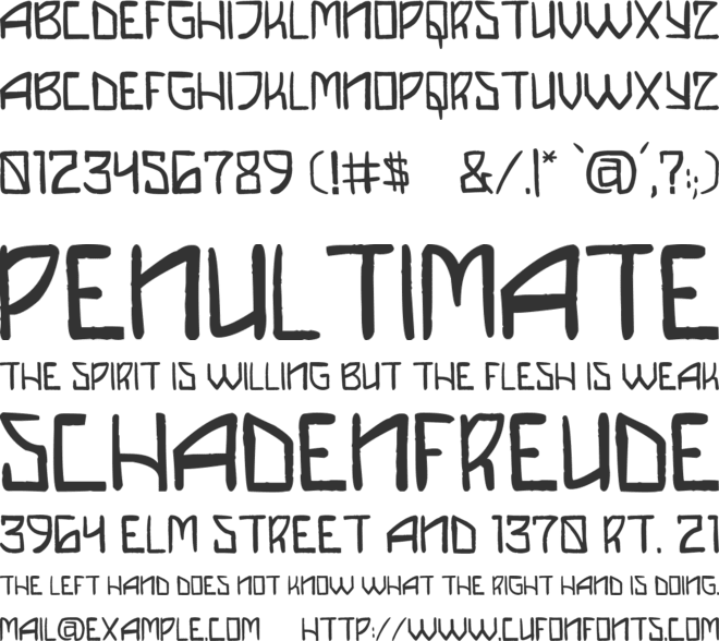 DIY Saiba font preview