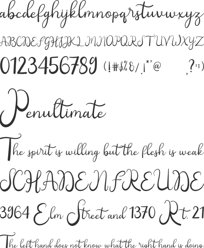 Living Love font preview