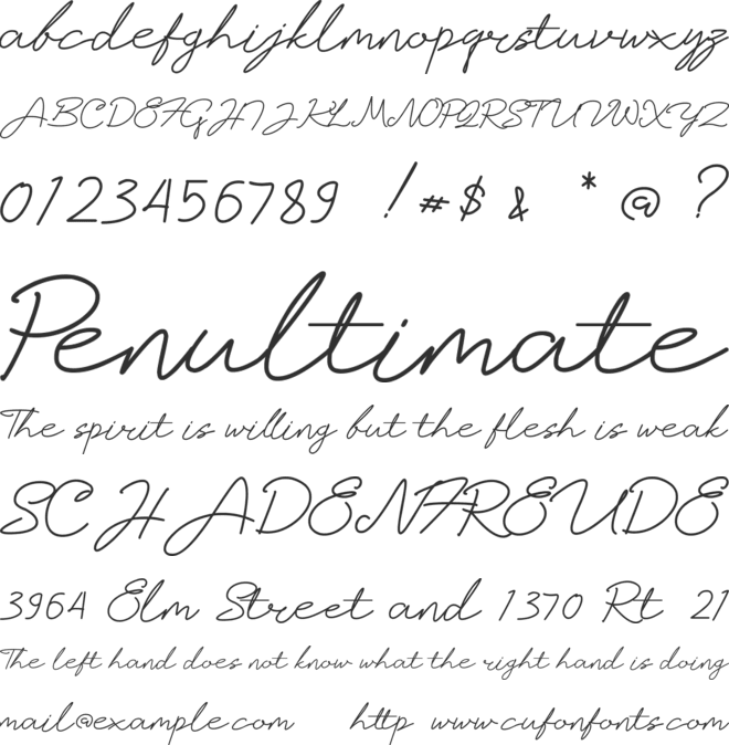 Allee font preview