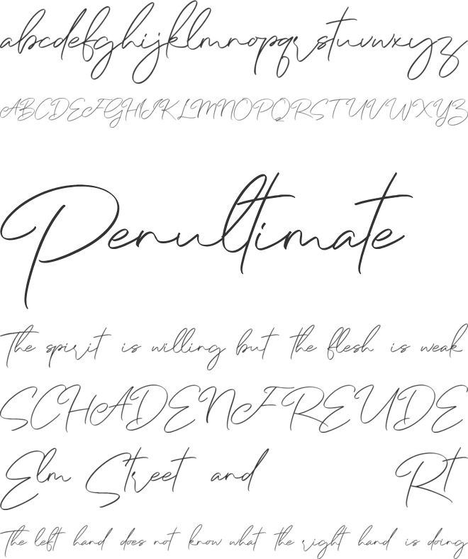 Afiany Free font preview