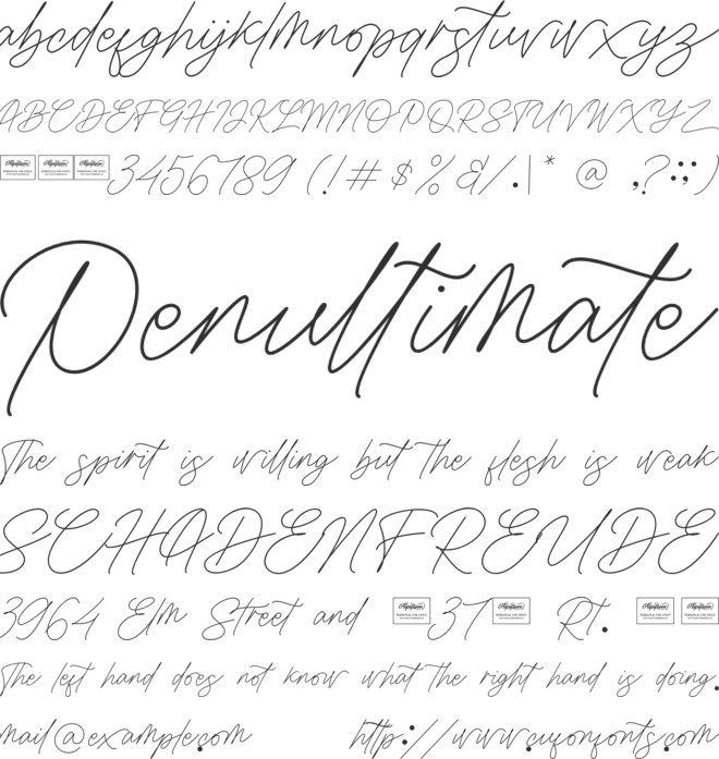 Claresta font preview