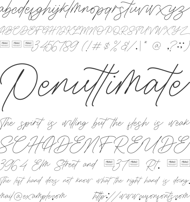 Claresta font preview