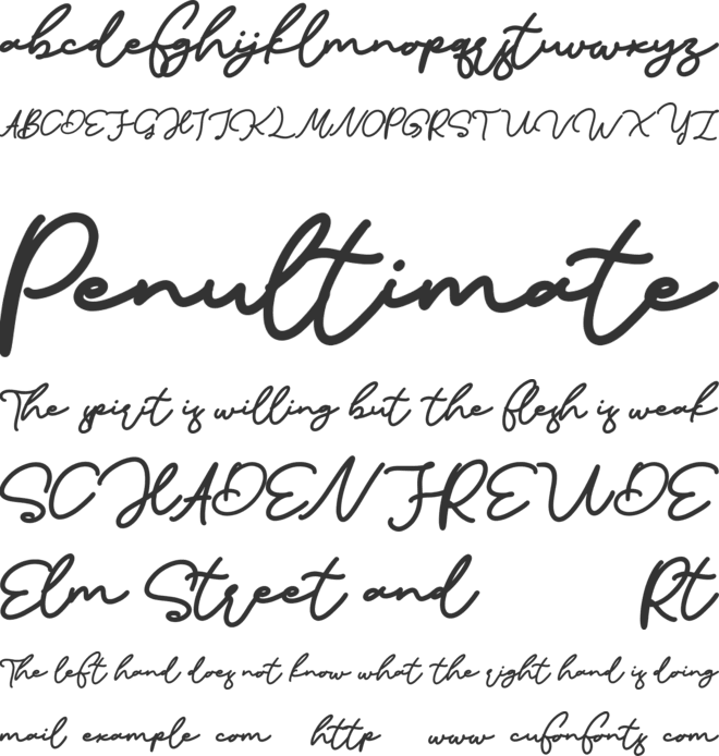 Kalia Free font preview