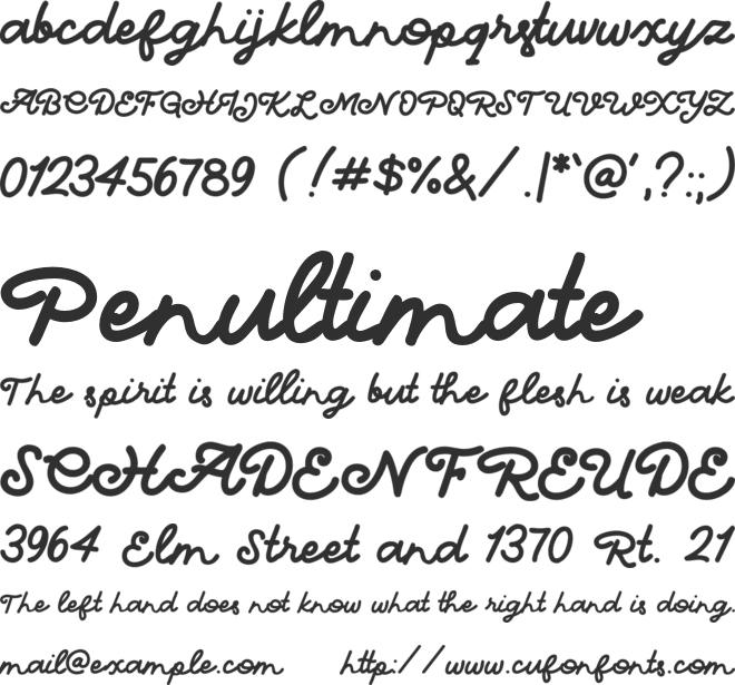 Anthello font preview