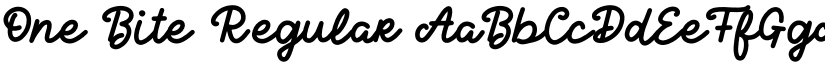 One Bite Regular font