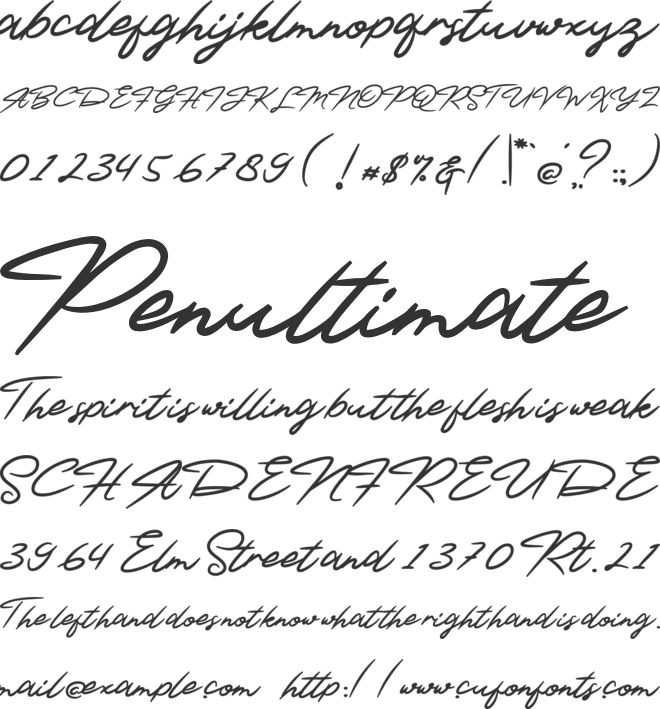 Dawn Mulholland font preview