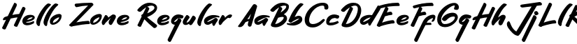 Hello Zone Regular font