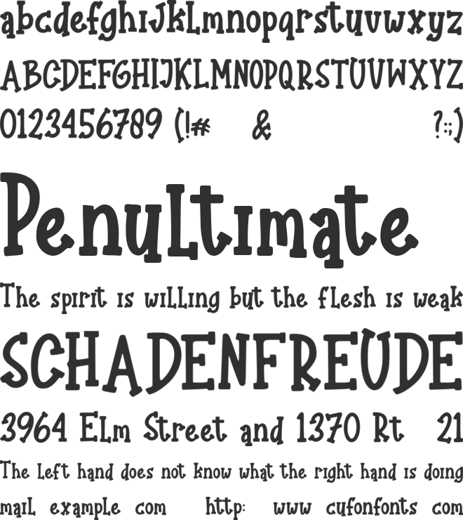 Chillyk font preview
