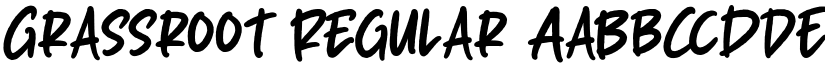 Grassroot Regular font
