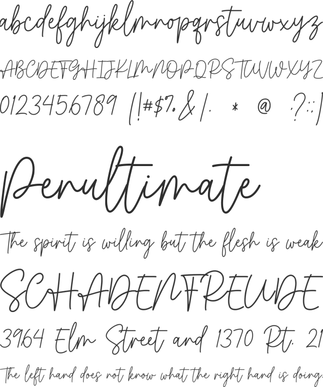 my bestie font preview