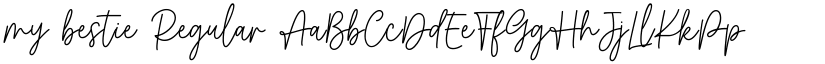my bestie Regular font