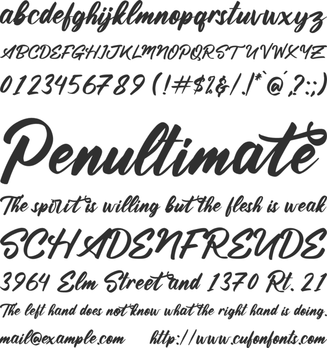 Gundaly font preview