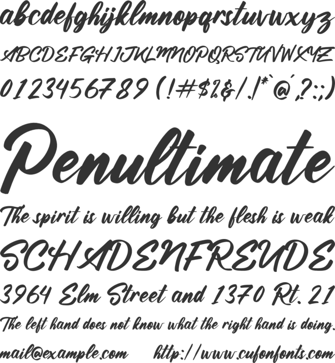 Gundaly font preview