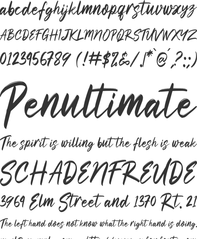Zettosaid font preview