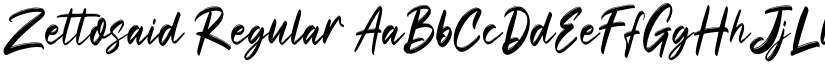 Zettosaid Regular font