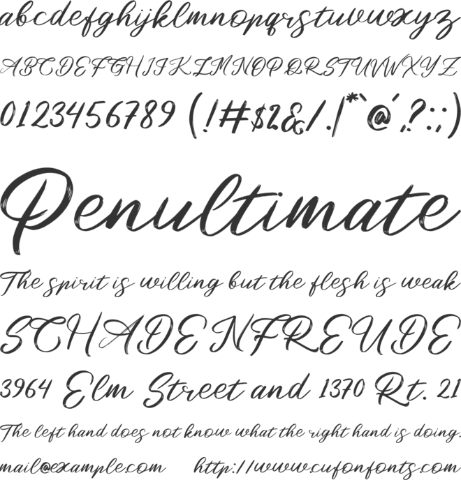Attas font preview