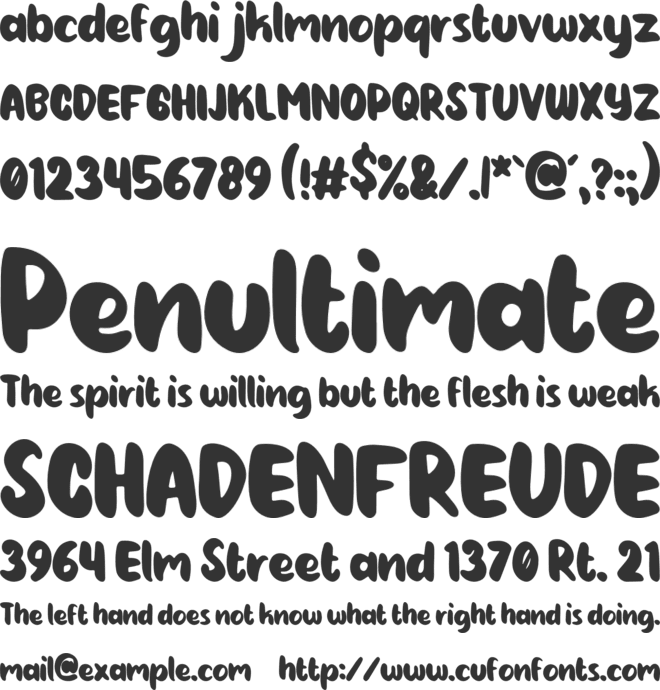 Baby Bison font preview