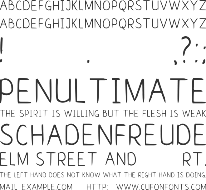 Blubari font preview