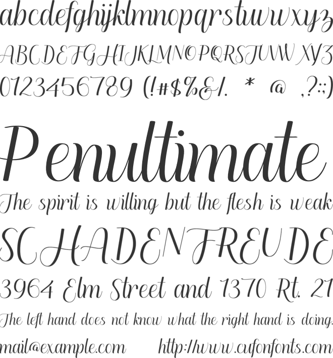 Gery Harumy font preview