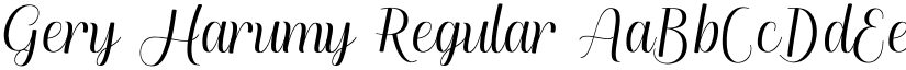 Gery Harumy Regular font