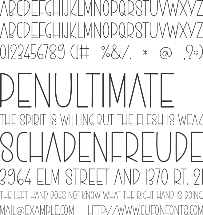 The Family Home font preview