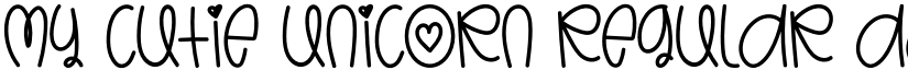 My Cutie Unicorn Regular font