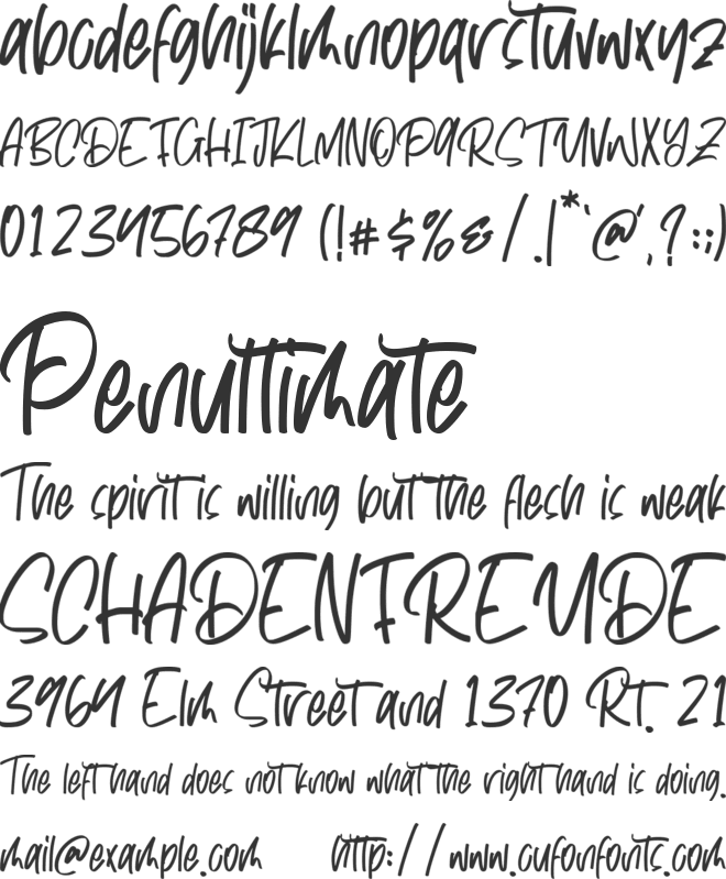 Summer Vacation font preview