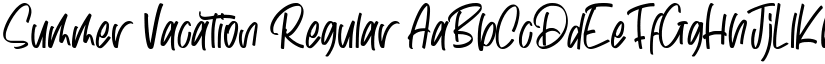 Summer Vacation Regular font