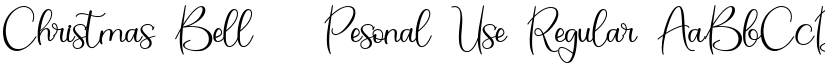 Christmas Bell - Pesonal Use Regular font
