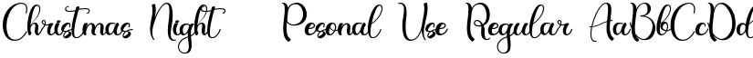 Christmas Night - Pesonal Use Regular font