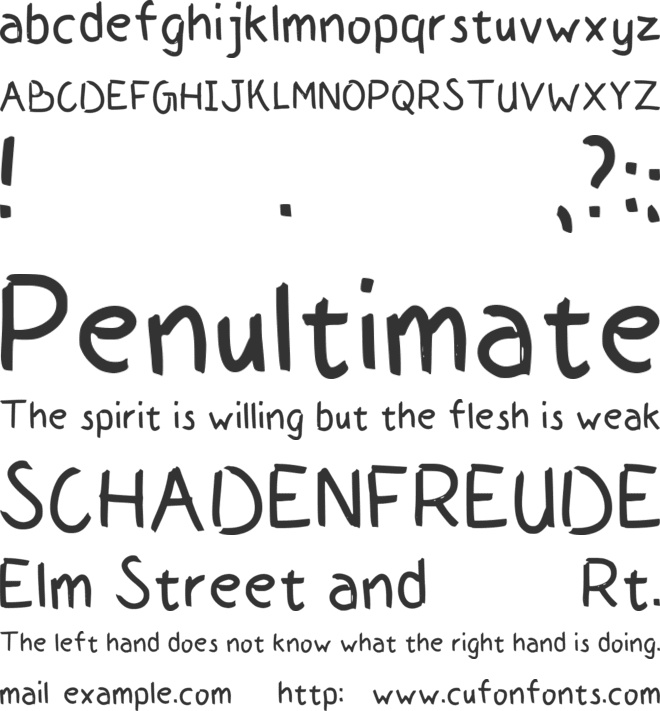 Idayara font preview