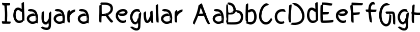 Idayara Regular font
