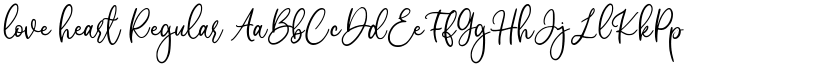 love heart Regular font