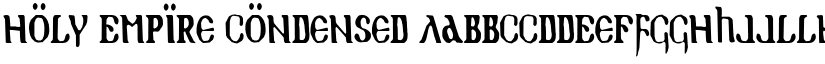 Holy Empire Condensed font