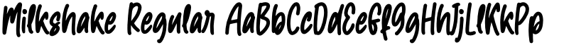 Milkshake Regular font